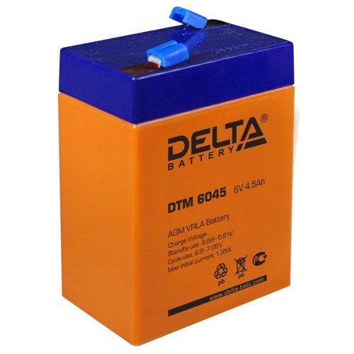 DTM 6045 аккумулятор 4.5Ач 6В Delta