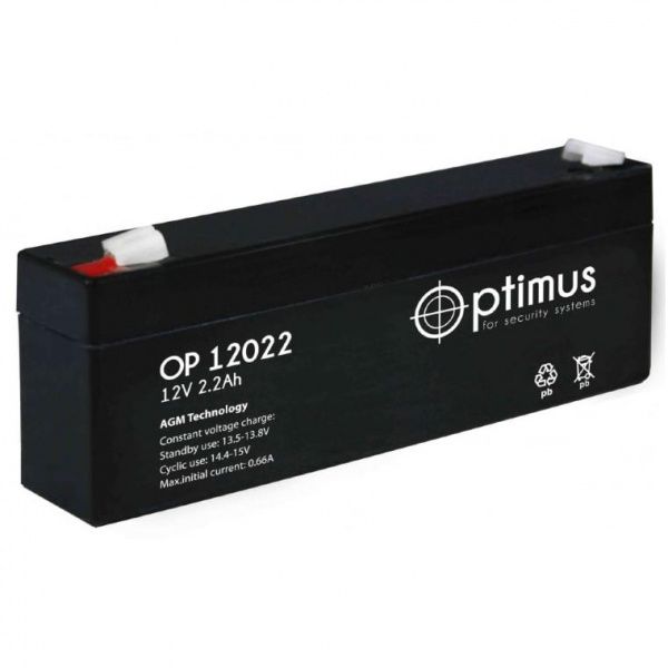 OP 12022 аккумулятор 2.2Ач 12В Optimus